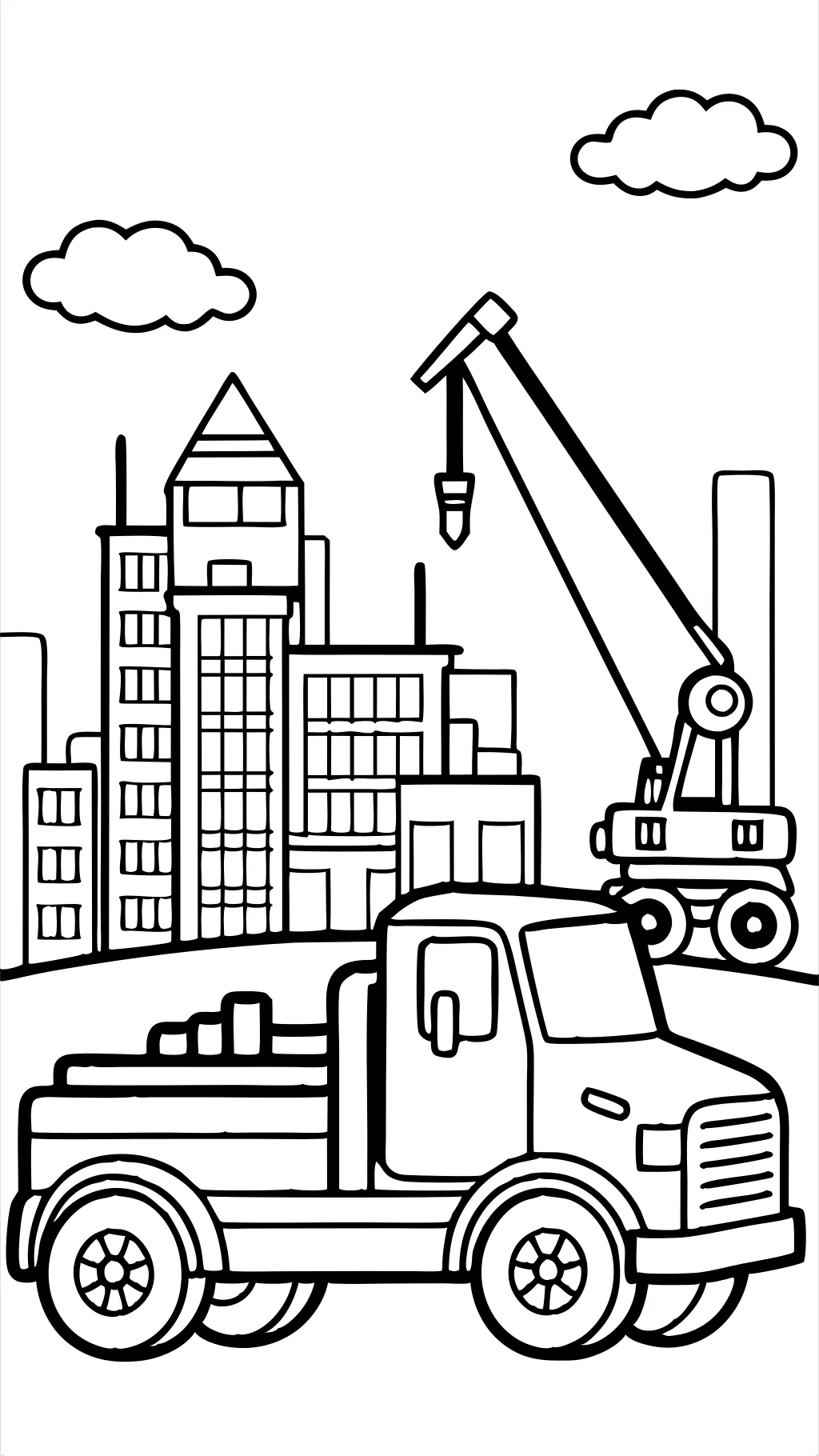 coloring pages tow truck